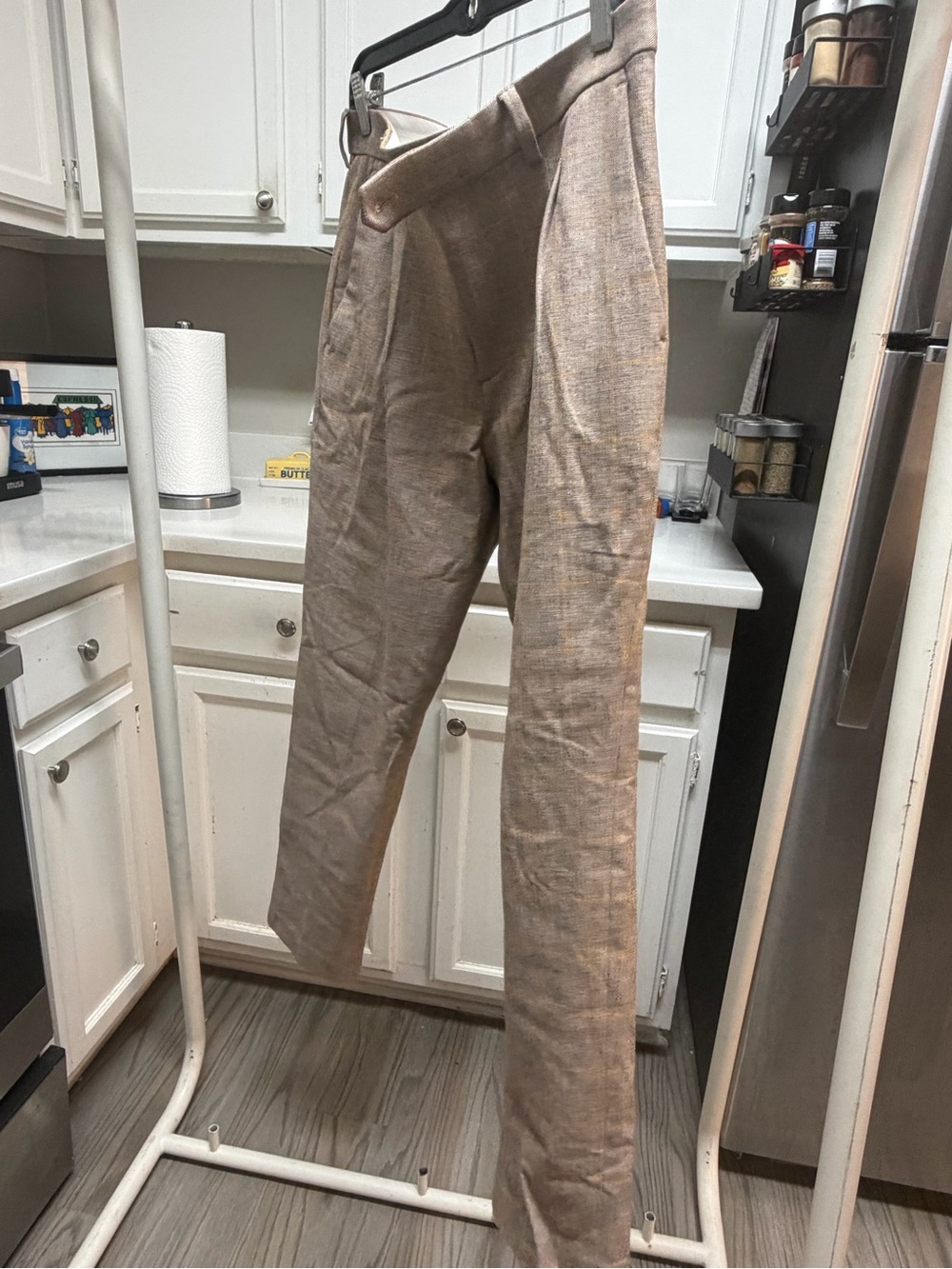 Express Men's Slim Chino Trousers in Light Tan